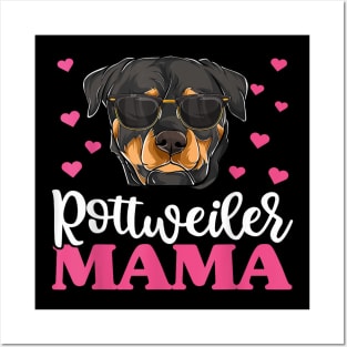 Cute Rottie Rottweiler Mama Shirt, Mothers Day Dog Mom Posters and Art